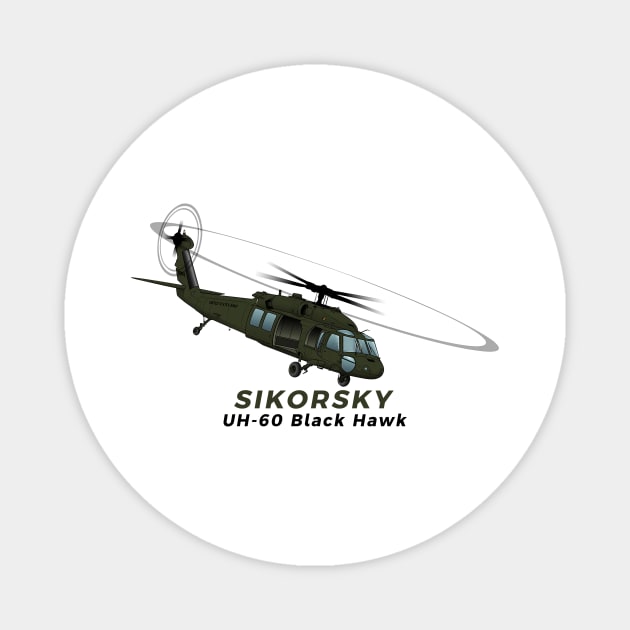 Sikorsky UH-60 Black Hawk Airplane Magnet by asheribtllo